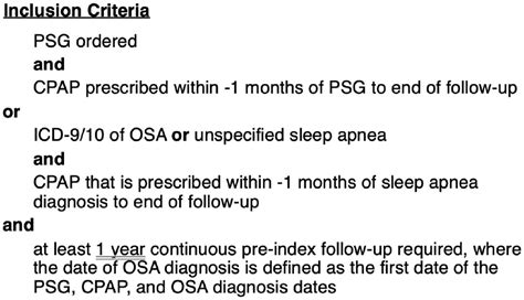sleep apnea icd 10 criteria